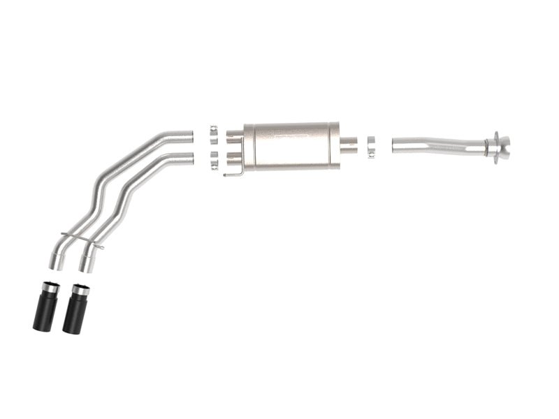 aFe Rebel 3in 409 SS Cat - Back Exhaust 2021 Ford F - 150 V6 2.7L/3.5L (tt)/V8 5.0L w/ Black Tips - My Store