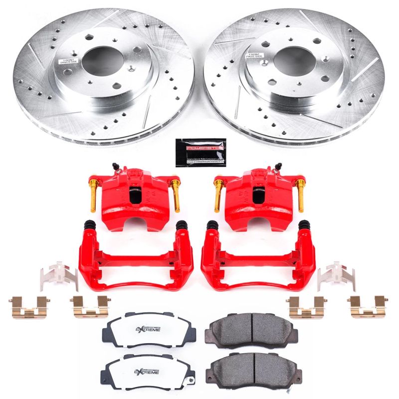 Power Stop 93 - 96 Honda Prelude Front Z26 Street Warrior Brake Kit w/Calipers - My Store