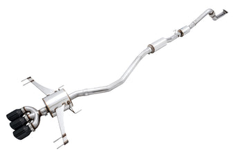 compare product AWE Tuning 2017+ Honda Civic Type R Touring Edition Exhaust w/Front & Mid Pipe - Diamond Blk Tips