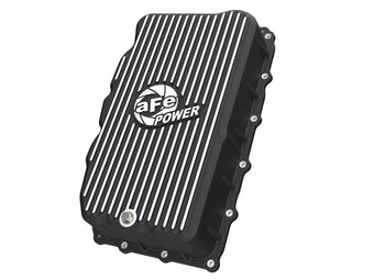 compare product aFe 20-26 GM Trucks L6 3.0L Transmission Pan - Black w/ Machined Fins