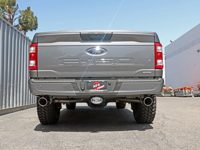 aFe Vulcan 3in 304 SS Cat - Back Exhaust 2021 Ford F - 150 V6 2.7L/3.5L (tt)/V8 5.0L w/ Polished Tips - My Store