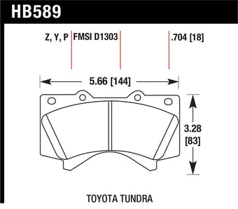 compare product Hawk Performance 08-14 Toyota Land Cruiser Ceramic Street Front Brake Pads