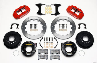 compare product Wilwood Narrow Superlite 4R Rear P-Brk Kit 12.88in Red Small Ford 2.50in Offset