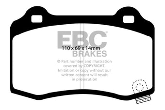 compare product EBC 04-05 Cadillac CTS-V 5.7 Bluestuff Rear Brake Pads