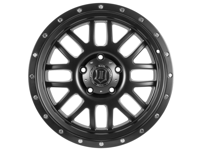 ICON Alpha 20x9 5x150 16mm Offset 5.625in BS 110.1mm Bore Satin Black Wheel - My Store