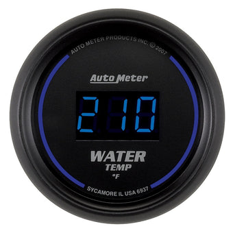 compare product Autometer Cobalt Digital 52.4mm Black 0-300 deg F Water Temperature Gauge