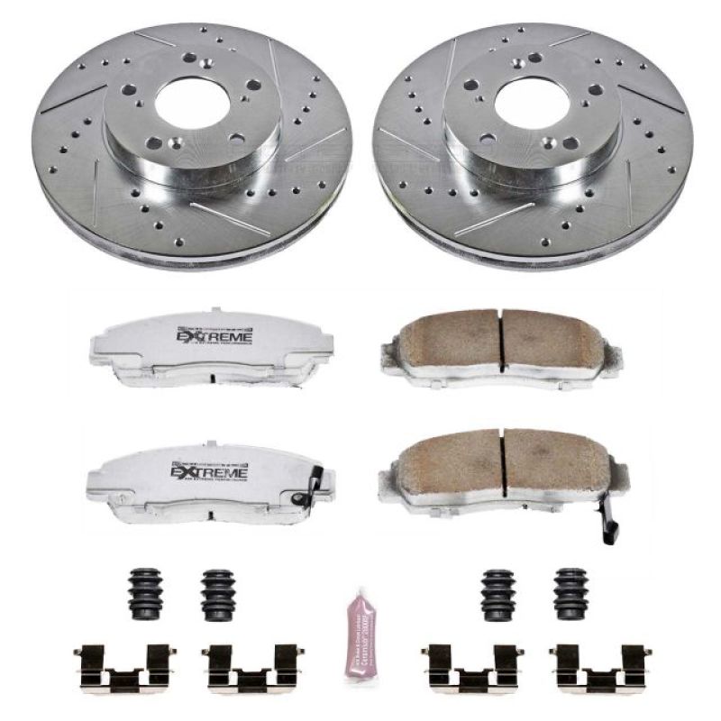 Power Stop 03 - 07 Honda Accord Front Z26 Street Warrior Brake Kit - My Store