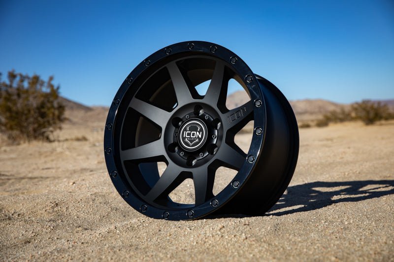 ICON Rebound 18x9 6x5.5 0mm Offset 5in BS 106.1mm Bore Double Black Wheel - My Store