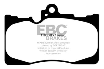 compare product EBC 07-08 Lexus GS350 3.5 RWD Greenstuff Front Brake Pads