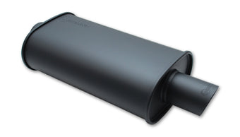 compare product Vibrant StreetPower FLAT BLACK Oval Muffler with Single 4in Outlet - 4in inlet I.D.