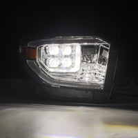 AlphaRex 14 - 21 Toyota Tundra NOVA LED Proj HL Chrome w/Actv Light & Seq. Sig + Switchback DRL - My Store