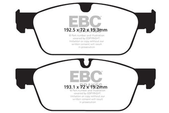 compare product EBC 13-16 Mercedes-Benz GL350 3.0 TD AMG Package Yellowstuff Front Brake Pads