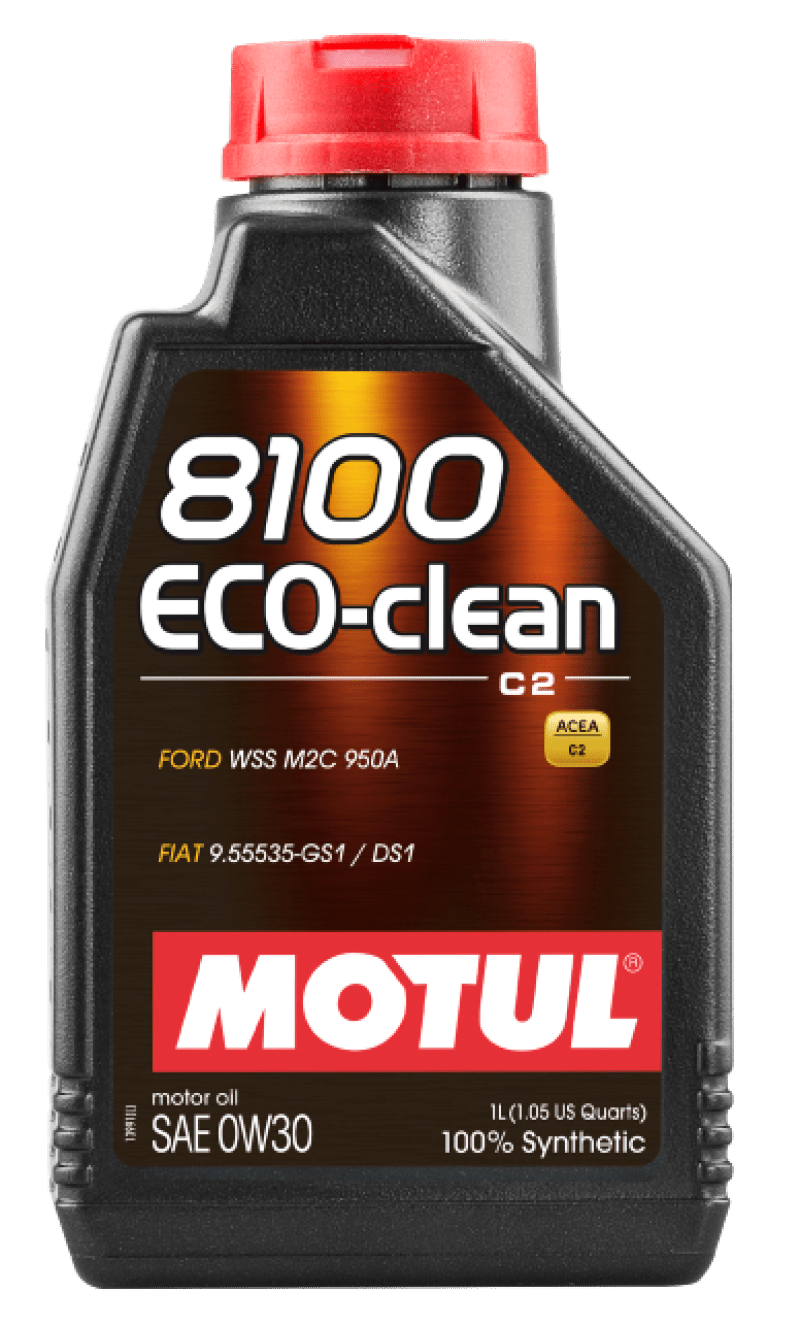 Motul 1L Synthetic Engine Oil 8100 Eco - Clean 0W30 12X1L - C2/API SM/ST.JLR 03.5007 - 1L - My Store