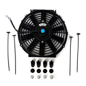 compare product BLOX Racing Electric Slim Fan - 12in 120W - Straight Blade Black - V2