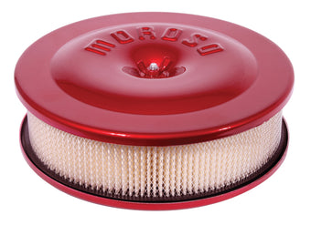 compare product Moroso Race/Street Air Cleaner - 8-1/2in x 2-3/8in Filter - Aluminum - Red Powder Coat
