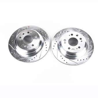 compare product Power Stop 05-12 Acura RL Rear Evolution Drilled & Slotted Rotors - Pair