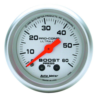 compare product Autometer Ultra-Lite 52mm 60 PSI Mechanical  Boost Gauge