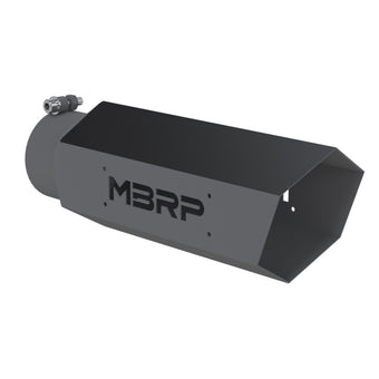 compare product MBRP Universal Hex Tip 4in Inlet 16in Length w/o Logo - Black Coated