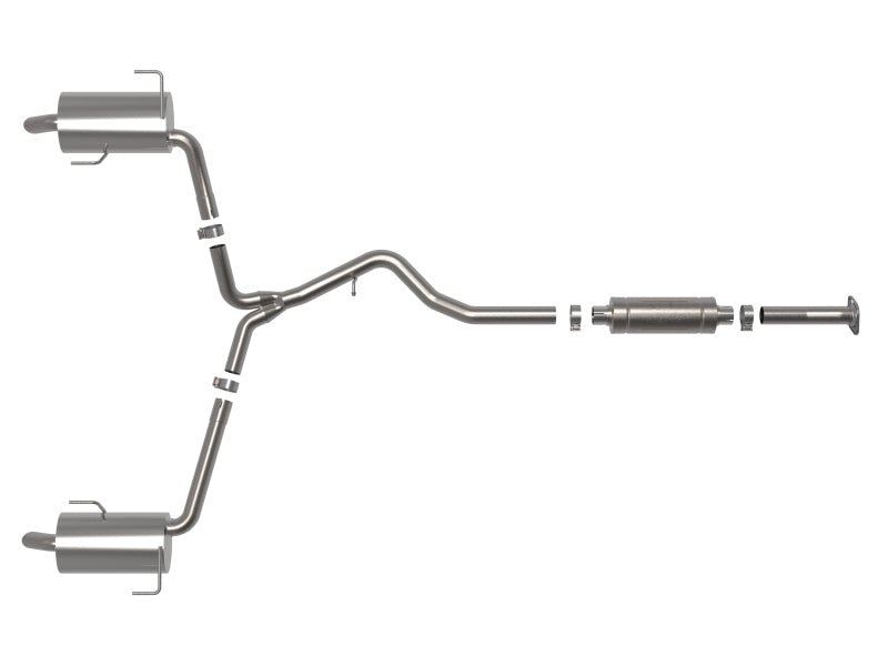 aFe Subaru Outback 20 - 23 H4 - 2.4L Takeda 2 - 1/2 IN to 2 - 1/4 IN 304 Stainless Steel Cat - Back Exhaust - My Store