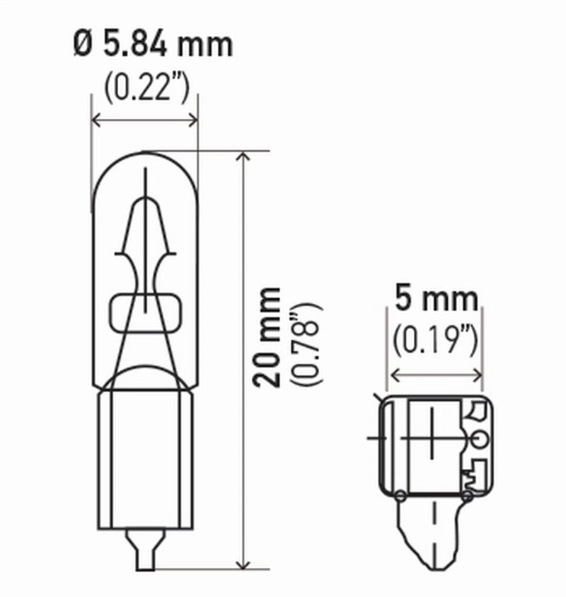 Hella Bulb 2721 12V 12W W2X46D T15 (2) - My Store