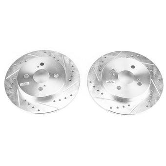 compare product Power Stop 12-18 Toyota Yaris Rear Evolution Drilled & Slotted Rotors - Pair