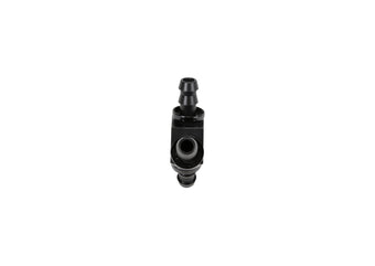 compare product Fleece Performance Universal 3/8in Aluminum Y Barbed Fitting (For -6 Pushlock Hose) - Black Anodized