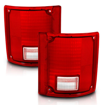 compare product ANZO 1978-1991 Chevy Blazer Taillight Red/Clear Lens w/o Chrome Trim Fleetside (OE Replacement)