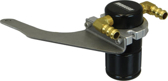 compare product Moroso 15-17 Ford Mustang GT Air/Oil Separator Catch Can - Small Body - Billet Aluminum - Black