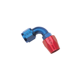 compare product Russell Performance -4 AN Red/Blue 90 Degree Full Flow Hose End
