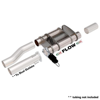 compare product QTP 3in Weld-On 304SS Screamer Muffler w/Bolt-On QTEC Electric Cutout