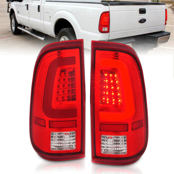 compare product ANZO 2008-2016 Ford F-250 LED Taillights Chrome Housing Red/Clear Lens (Pair)
