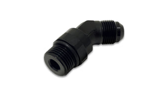 compare product Vibrant -10AN Male to Male -8AN Straight Cut 45 Degree Adapter Fitting - Anodized Black