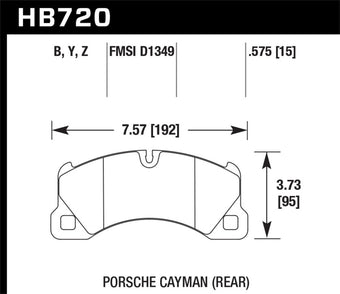 compare product Hawk 10-16 Porsche Panamera / 08-15 Porsche Cayenne LTS Street Front Brake Pads