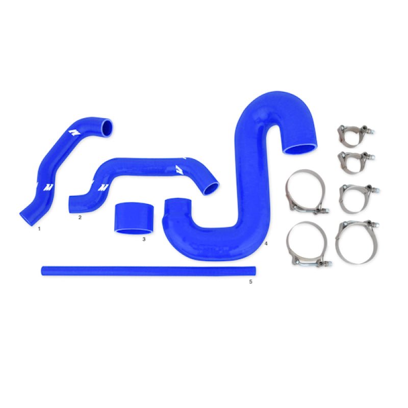 Mishimoto Subaru 02 - 07 WRX/04 - 07 STi Top - Mount Intercooler Kit - Powder Coated Black & Blue Hoses - My Store