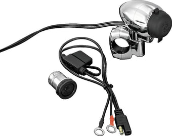 compare product Kuryakyn Electrical Power Point With 1in Bar Mount Chrome
