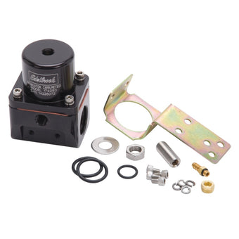 compare product Edelbrock Fuel Pressure Regulator Carbureted 180 GPH 5-10 PSI -10 In/Out -6 Return Black