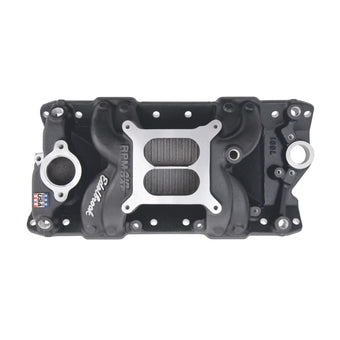 compare product Edelbrock Intake Manifold RPM Air-Gap Small-Block Chevy 262-400 Black