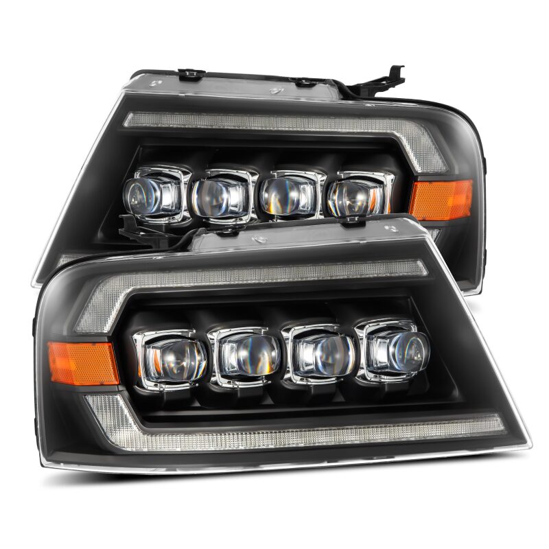AlphaRex 04 - 08 Ford F - 150 (No 2004 Heritage) NOVA - Series LED Proj HL Alpha - Blk w/Actv Lgt / Seq. Sig - My Store