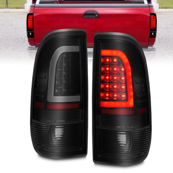 compare product ANZO 1997-2003 Ford F-150 LED Tail Lights w/ Light Bar Black Housing Smoke Lens