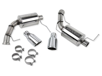 compare product Roush 2011-2014 Ford Mustang V6 Enhanced Sound Dual Axle-Back w/ Round Tips