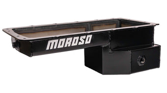 compare product Moroso Ford 5.0 Coyote (w/Rear Sump) Road Race Baffled Wet Sump 9qt 6-5/8in Steel Oil Pan
