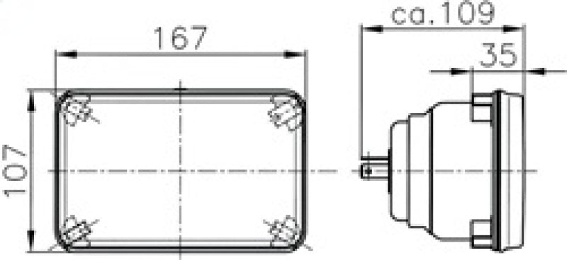 Hella Module 164 x 103mm H4 12V ECE Universal Lamp - My Store