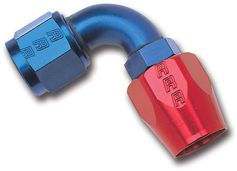 compare product Russell Performance -8 AN Red/Blue 90 Degree Full Flow Hose End