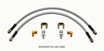 compare product Wilwood Flexline Kit 18inch M10x1.50 IF 1/8-27 NPT 90 Degree
