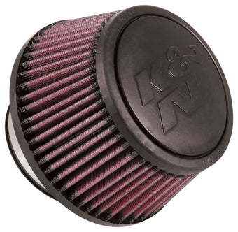 compare product K&N Universal Round Clamp-On Air Filter 3in Flange ID x 6in Base OD x 4.625in Top OD x 3in Height