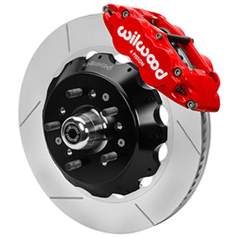 compare product Wilwood Forged 6 Piston Red Superlite Caliper, SRP 72 Vane Vented Spec37 Slotted Rotor - 14.00x1.25