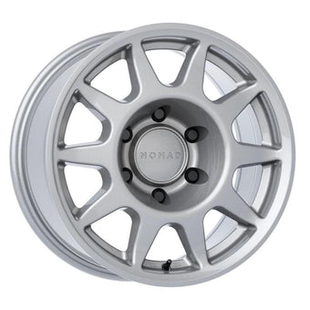 compare product Nomad N505OE Touring 17x8.5in / 5X150 BP / 0mm Offset / 110.5mm Bore - OE Silver