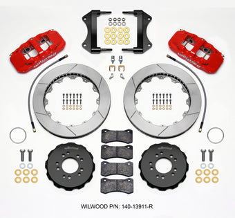 compare product Wilwood AERO6 Front Hat Kit 15.00 Red 2014-up Corvette C7 w/Lines