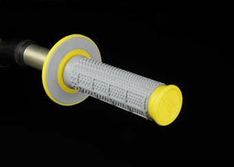 compare product Renthal MX Dual Compound Grips Tapered 1/2 Waffle - Grey/ Yellow