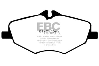 compare product EBC 06-09 Mercedes-Benz E320 3.0 TD Redstuff Front Brake Pads